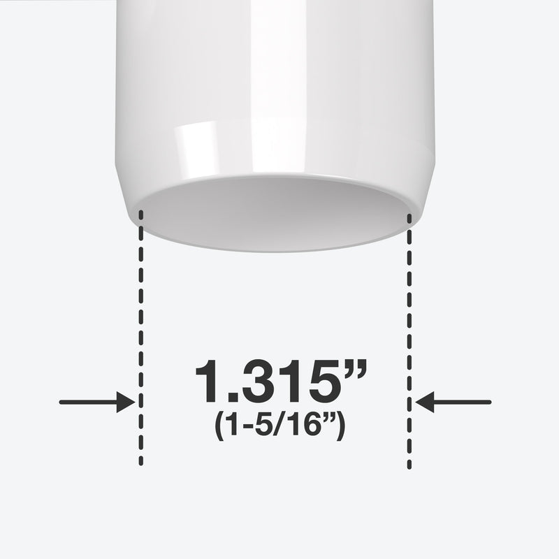 Load image into Gallery viewer, 1 in. Furniture Grade PVC Tee Fitting - White - FORMUFIT
