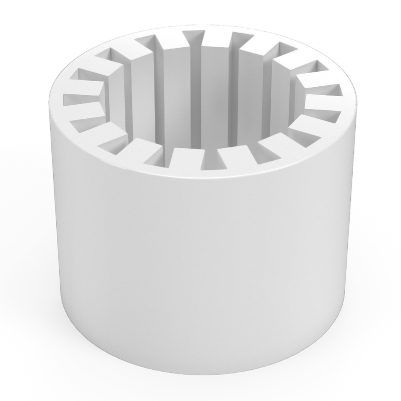 Load image into Gallery viewer, 3/4&quot; to 1-1/4&quot; PVC Fitting Reducer - Furniture Grade - White - FORMUFIT
