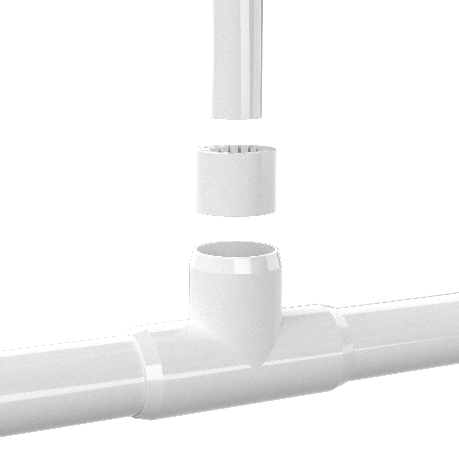 3/4" to 1-1/4" PVC Fitting Reducer - Furniture Grade - Gray - FORMUFIT