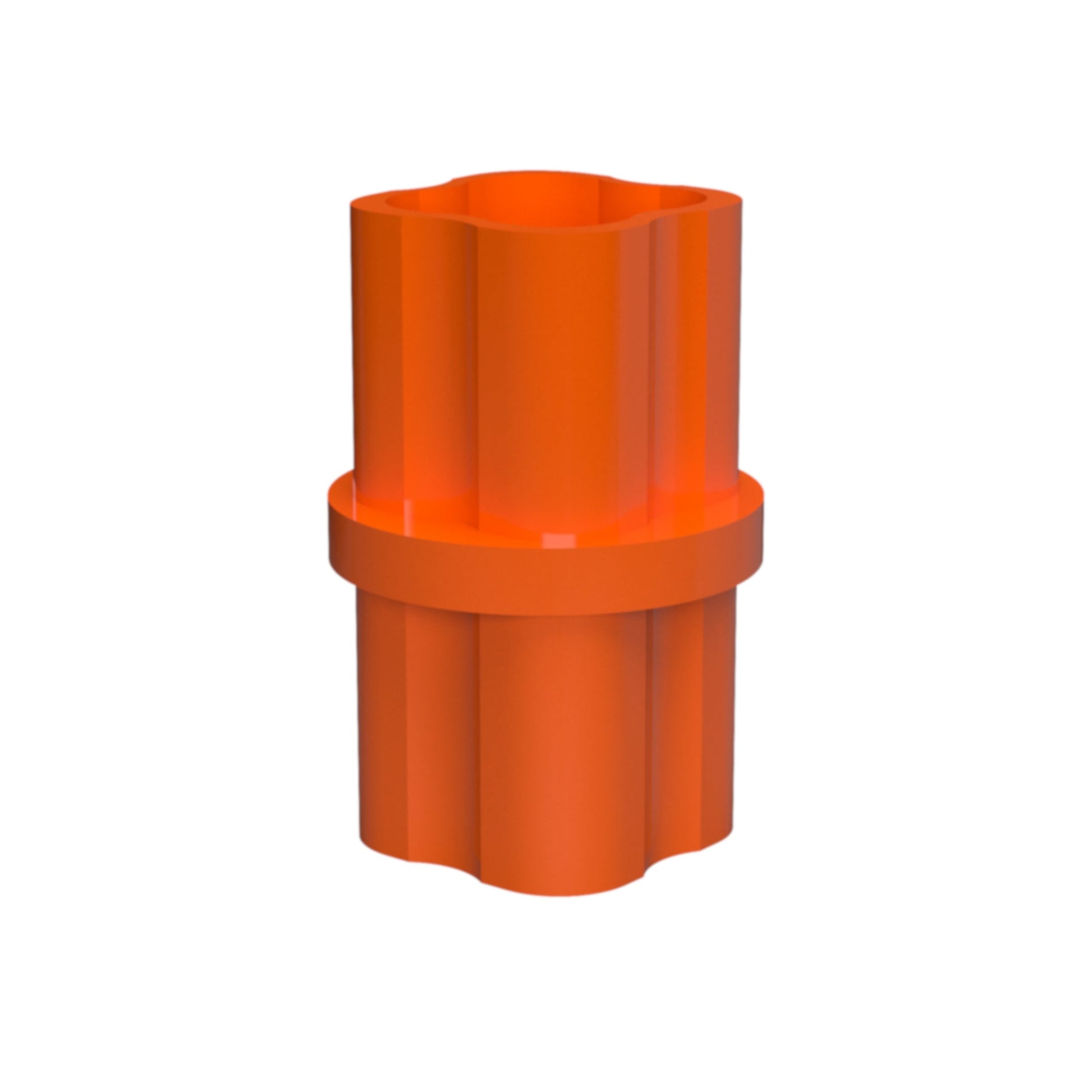 1/2 in. Internal Furniture Grade PVC Coupling - Orange - FORMUFIT