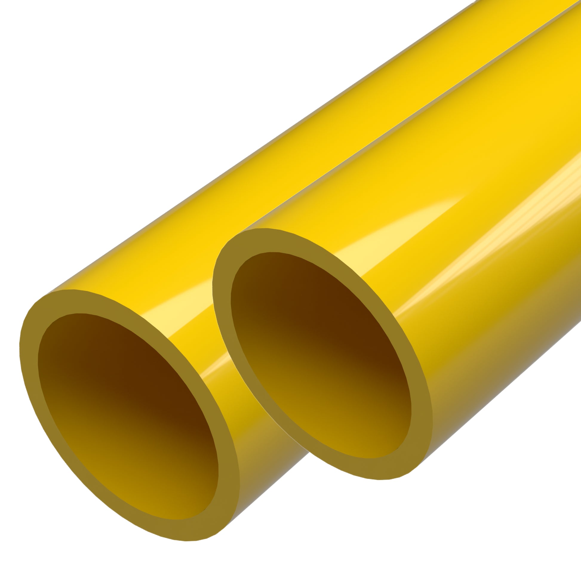 2 in. Sch 40 Furniture Grade PVC Pipe - Yellow - FORMUFIT