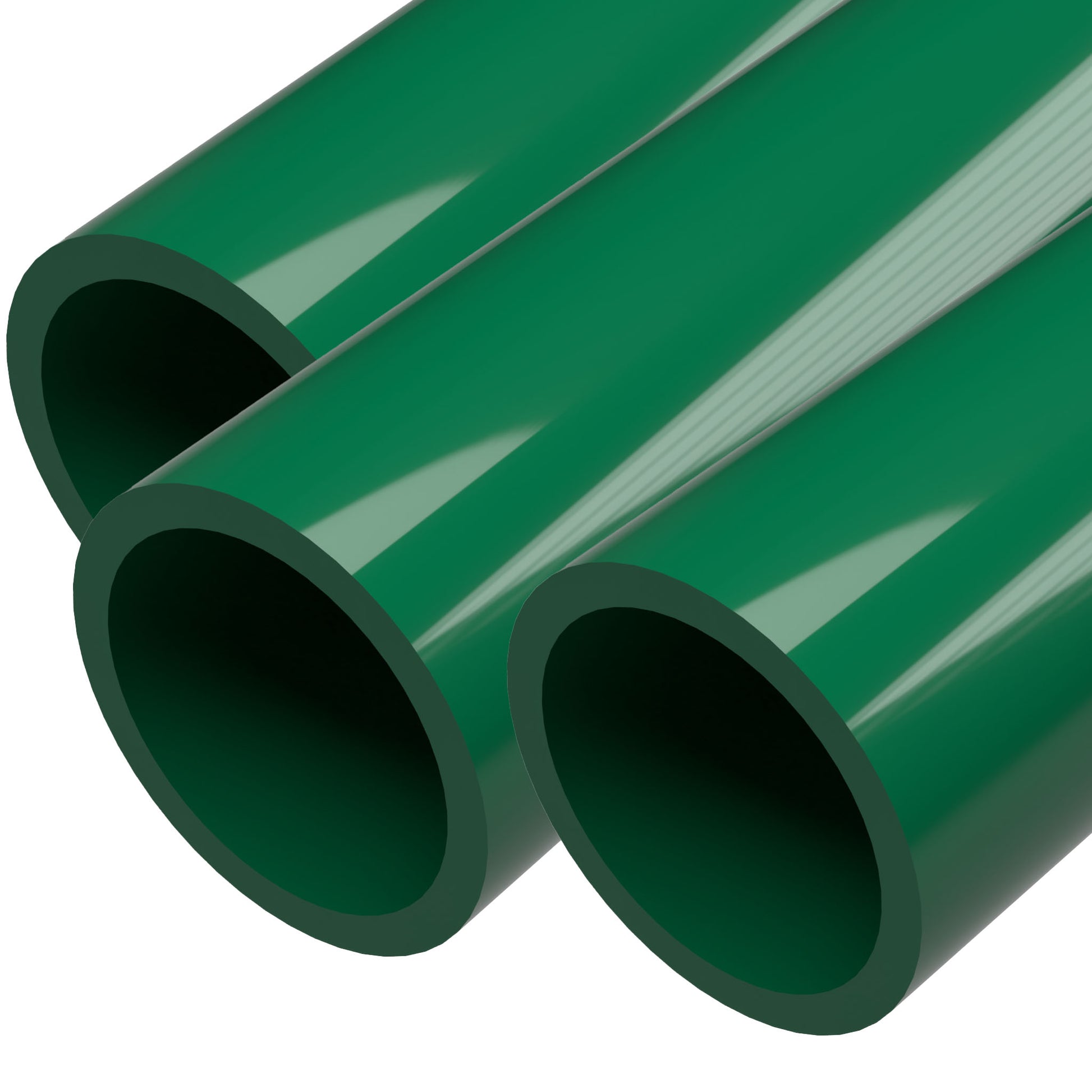 2 in. Sch 40 Furniture Grade PVC Pipe - Green - FORMUFIT