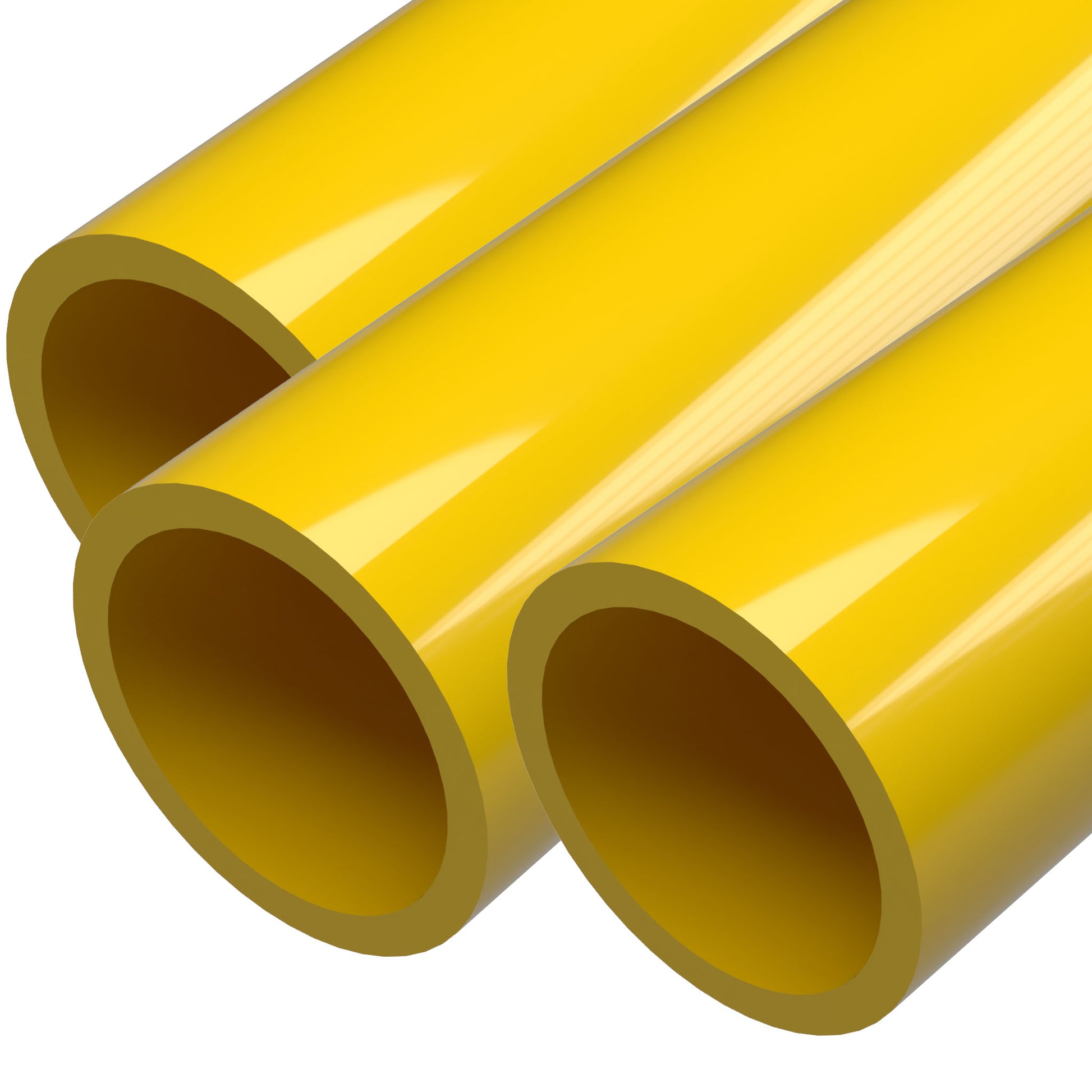 2 in. Sch 40 Furniture Grade PVC Pipe - Yellow - FORMUFIT