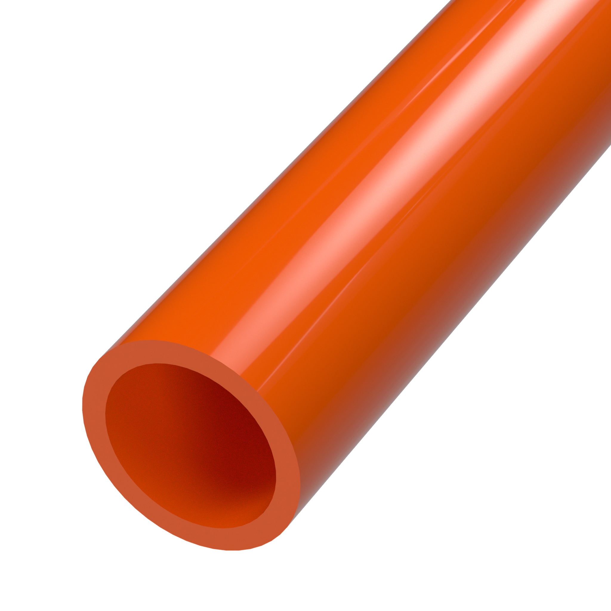 2 in. Sch 40 Furniture Grade PVC Pipe - Orange - FORMUFIT