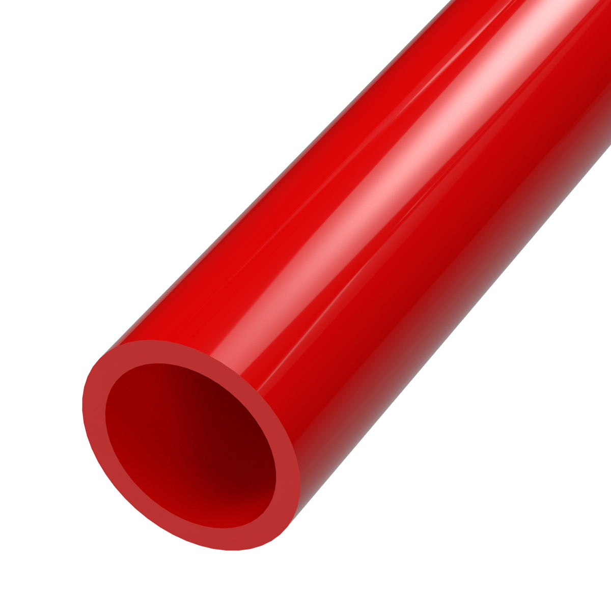 2 in. Sch 40 Furniture Grade PVC Pipe - Red | FORMUFIT