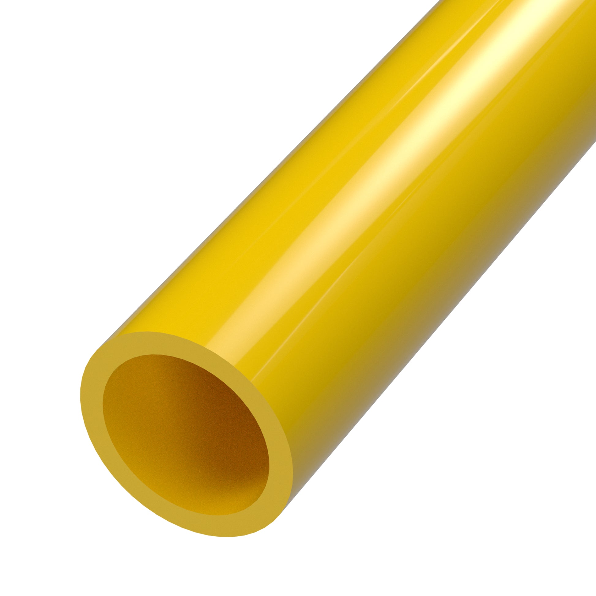 2 in. Sch 40 Furniture Grade PVC Pipe - Yellow - FORMUFIT